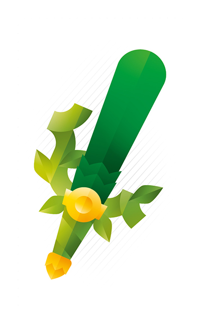 Green and gold club, illustration by Francesco Faggiano illustrator