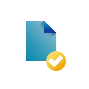Approved document icon illustration, illustration by Francesco Faggiano illustrator