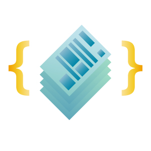 Contract volume icon illustration, illustration by Francesco Faggiano illustrator