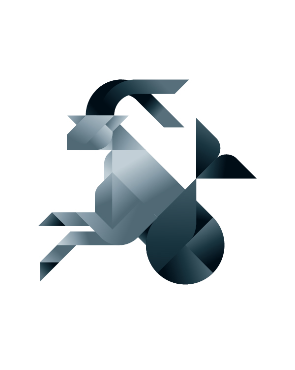 A basic capricorn animal, illustration by Francesco Faggiano illustrator