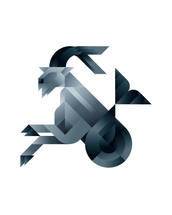 A detailed capricorn animal, illustration by Francesco Faggiano illustrator