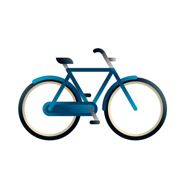 Man city-bike model, illustration by francesco faggiano illustrator
