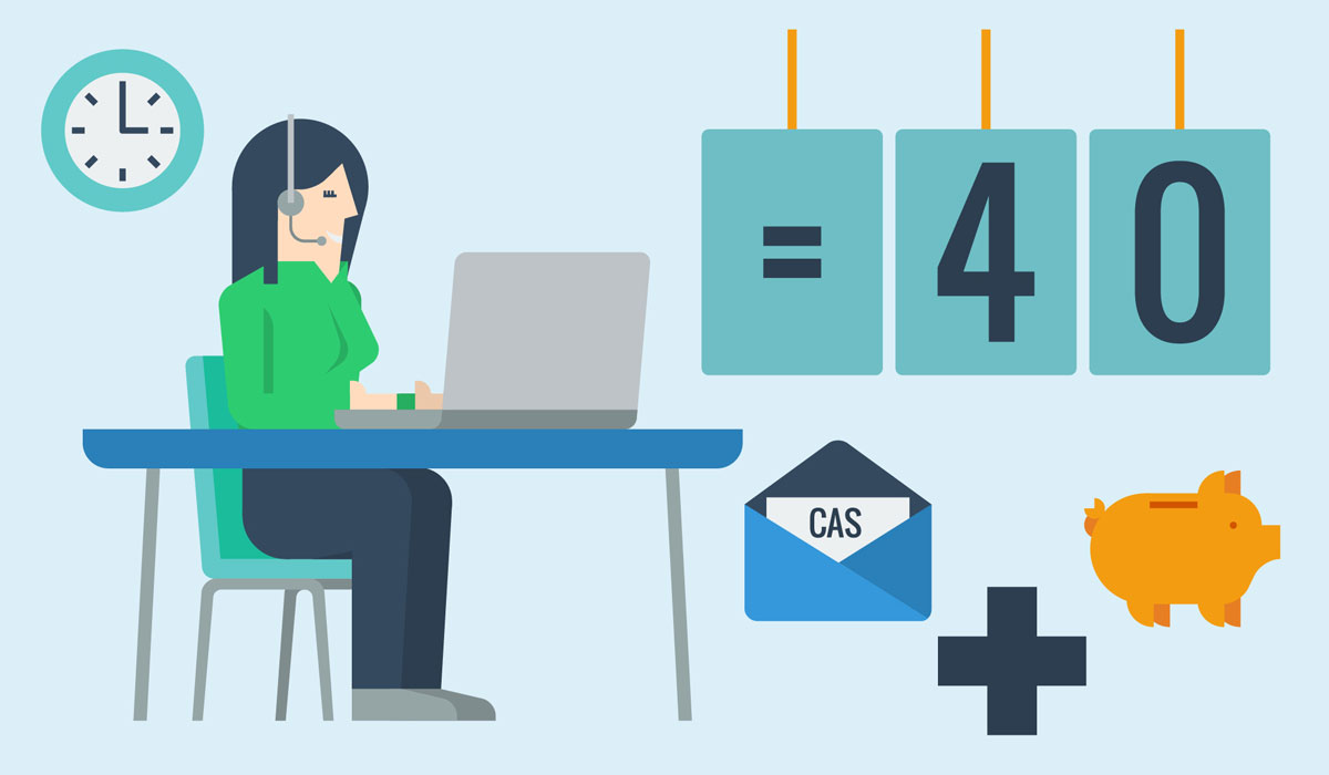 A phone operator working on computer, illustration by Francesco Faggiano illustrator