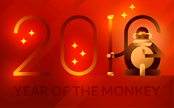 animated illustration of Monkey King Sun Wukong while zen meditating, illustration by Francesco Faggiano illustrator