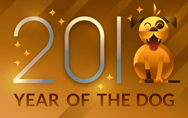 Animated illustration of a Dog waiting and smiling, illustration by Francesco Faggiano illustrator