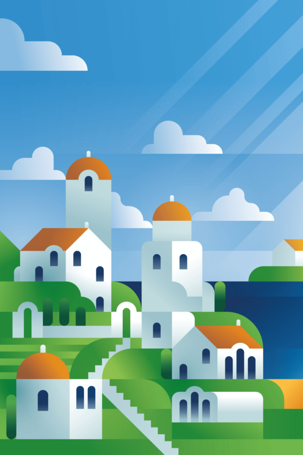 Summer Village - Print Summer village